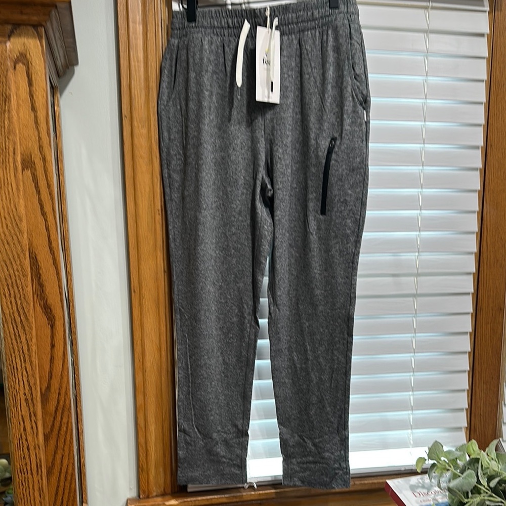 Men's Gray Joggers with Drawstring by FEAT